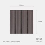 Vỉ Gỗ Nhựa Ngoài Trời VDT01-Brown