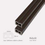 Thanh Đà Gỗ Nhựa Awood R40x30-Coffee