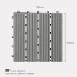 Vỉ Gỗ Nhựa Ngoài Trời DT01-Darkgrey