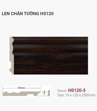 Len Chân Tường Nhựa Cao 120mm HS120-3