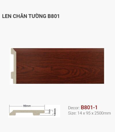 Len Chân Tường Nhựa Cao 95mm B801-1