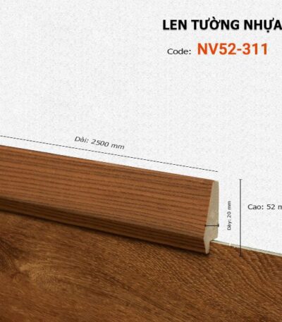 Len Chân Tường Nhựa Cao 52mm NV52-311