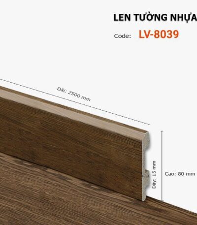 Len Chân Tường Nhựa Cao 80mm LV-8039