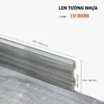 Len Chân Tường Nhựa Cao 80mm LV-8080