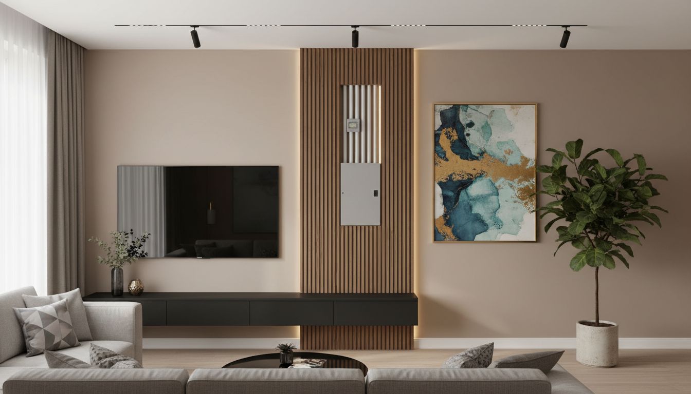 Biến 'Gai Mắt' Thành Điểm Nhấn: Tuyệt Chiêu Che Ống Điều Hòa, Hộp Kỹ Thuật Bằng Tấm Ốp Thẩm Mỹ