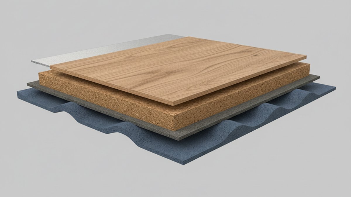 Cấu Tạo Sàn Gỗ Công Nghiệp Có Lớp Cách Âm