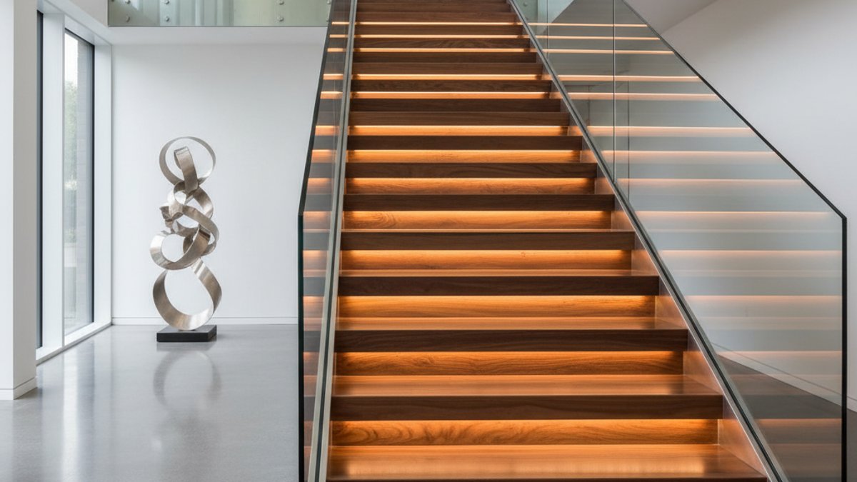 Bí Quyết Chọn Sàn Gỗ Cho Từng Không Gian: Tối Ưu Công Năng &Amp; Thẩm Mỹ Cùng Vua Gỗ Cầu Thang Ốp Gỗ Tự Nhiên Sang Trọng Có Đèn Led