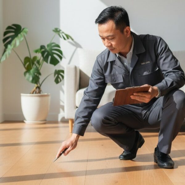 Chuyên gia Vua Gỗ kiểm tra sàn gỗ định kỳ