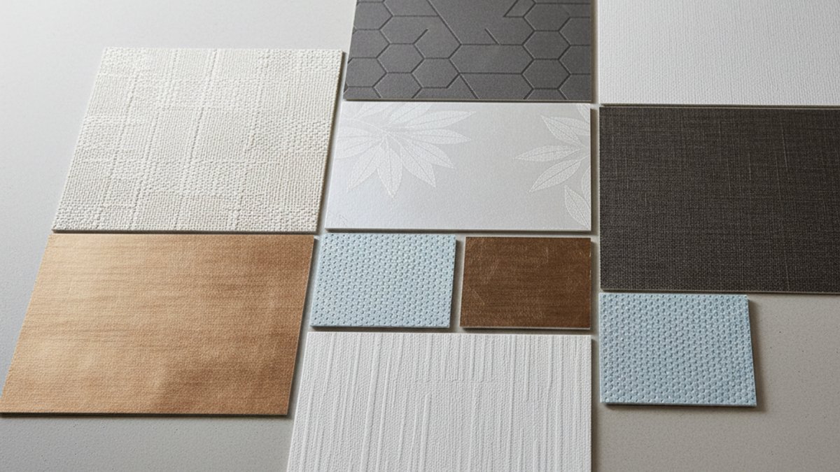 Các Mẫu Giấy Dán Tường, Chất Liệu, Họa Tiết Khác Nhau