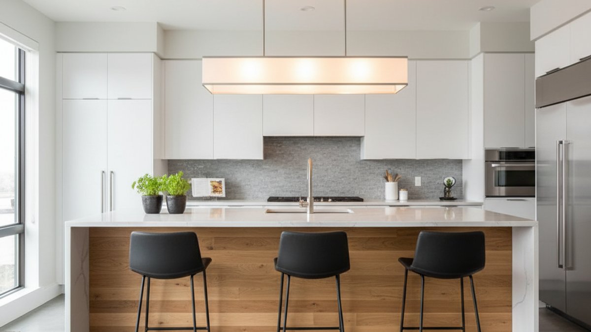 Vua Gỗ: Ứng Dụng Gỗ Sáng Tạo Nâng Tầm Không Gian Sống Ngoài Sàn &Amp; Tường Truyền Thống Đảo Bếp Hiện Đại Với Mặt Ngoài Ốp Gỗ