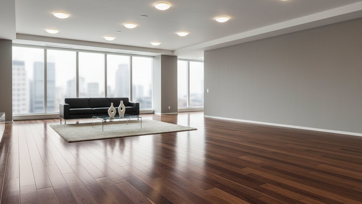 Nghệ Thuật Chiếu Sáng Nội Thất Gỗ: Tôn Lên Vẻ Đẹp Vân Gỗ Và Tạo Không Gian Sang Trọng Sàn Gỗ Được Chiếu Sáng Bằng Đèn Downlight Âm Trần