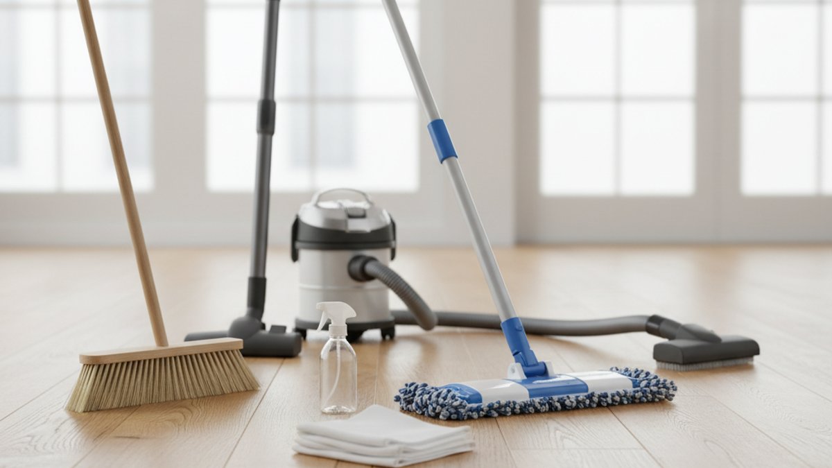 Các Dụng Cụ Vệ Sinh Sàn Gỗ Mềm Mại