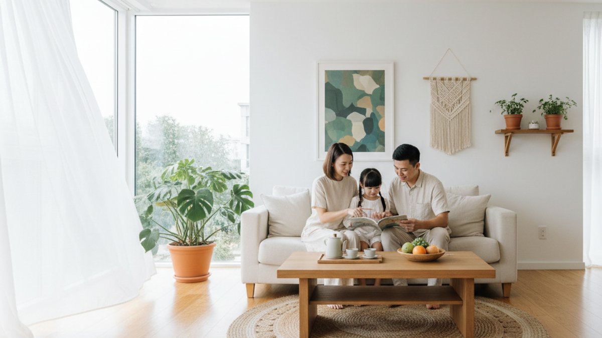 Gia Đình Việt Trong Nhà Sàn Gỗ Tự Nhiên