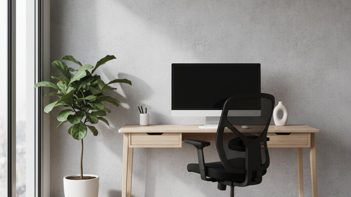 Giấy Dán Tường Giả Bê Tông Phòng Làm Việc