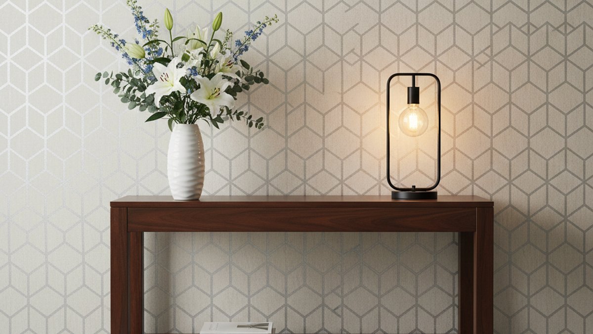 Giấy Dán Tường, Nội Thất Gỗ, Bàn Console