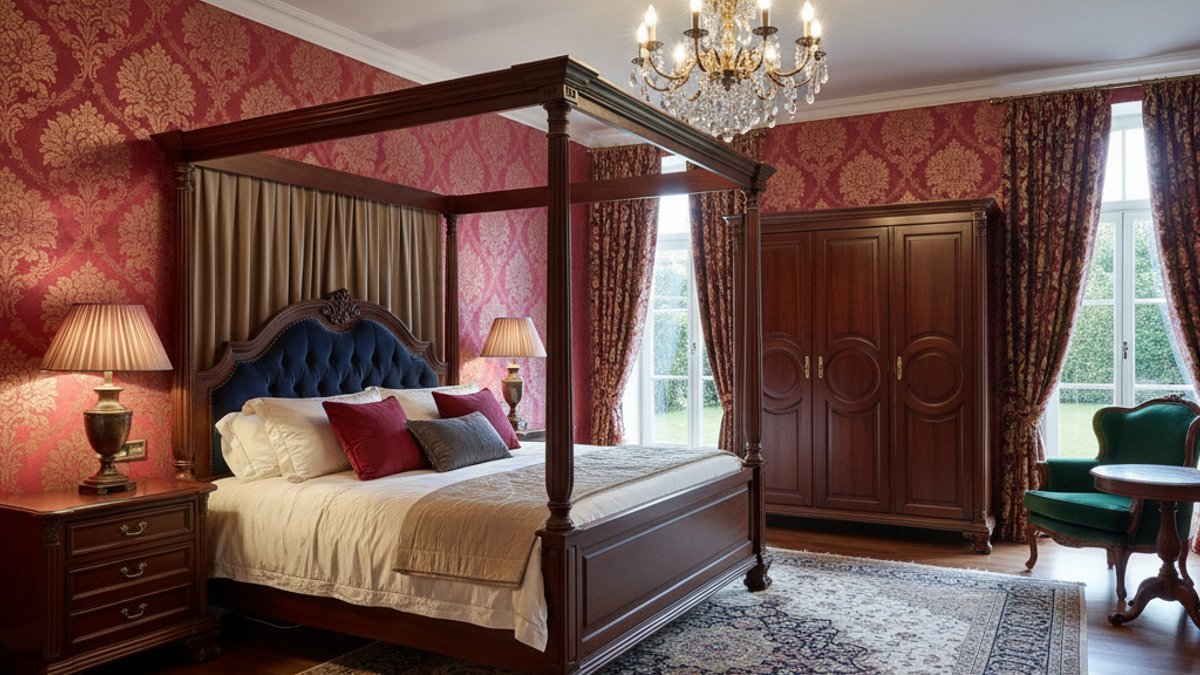 Giấy Dán Tường Cổ Điển, Họa Tiết Damask