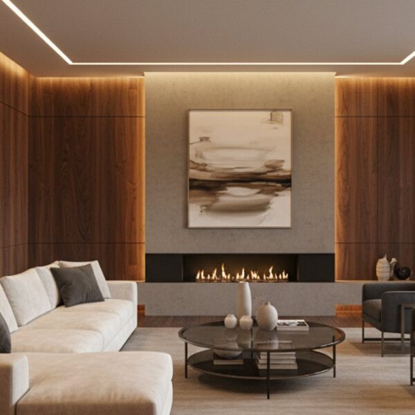 Không gian nội thất sử dụng gỗ chống cháy an toàn và thẩm mỹ