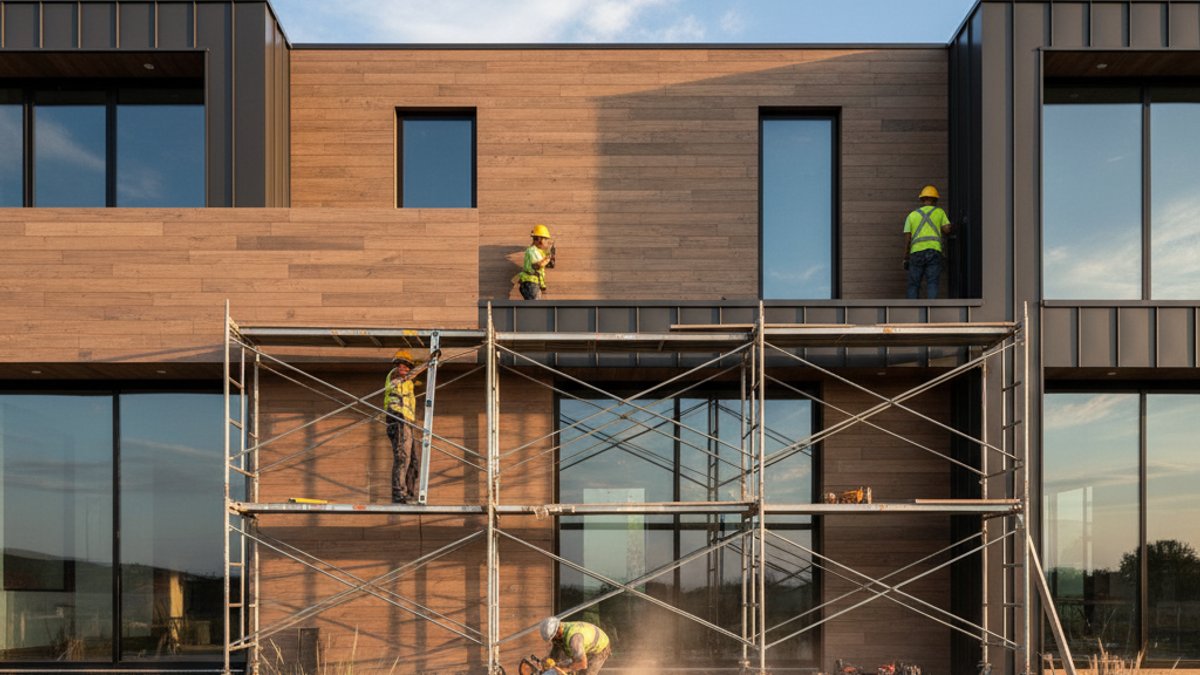 Gỗ Chống Cháy: Giải Pháp An Toàn Và Thẩm Mỹ Cho Kiến Trúc Hiện Đại Gỗ Xi Măng Chống Cháy Ốp Tường Ngoại Thất Công Trình