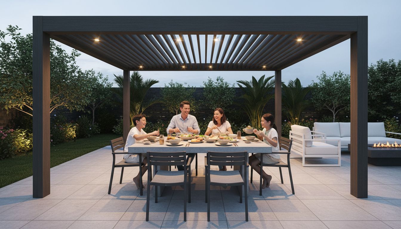 Hô Biến Sân Vườn Đêm Lung Linh: 7+ Ý Tưởng Đèn Led Cho Sàn Gỗ Nhựa Và Giàn Pergola - Minh Họa 5