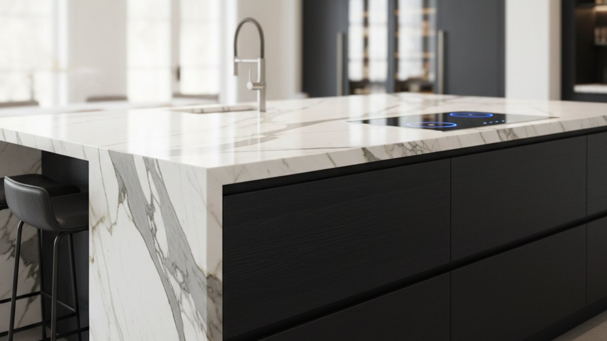 Sự Phối Hợp Giữa Gỗ Tự Nhiên Và Mặt Đá Marble Sang Trọng