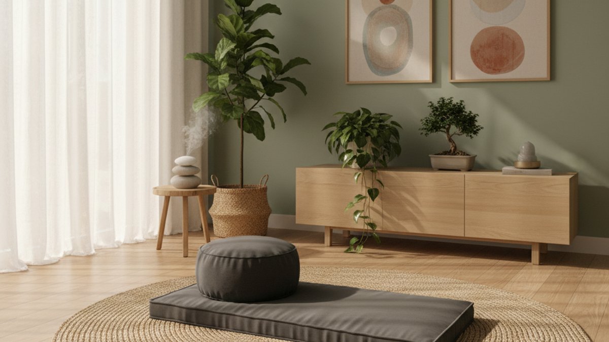 Góc Thư Giãn Với Yếu Tố Gỗ Và Cây Xanh