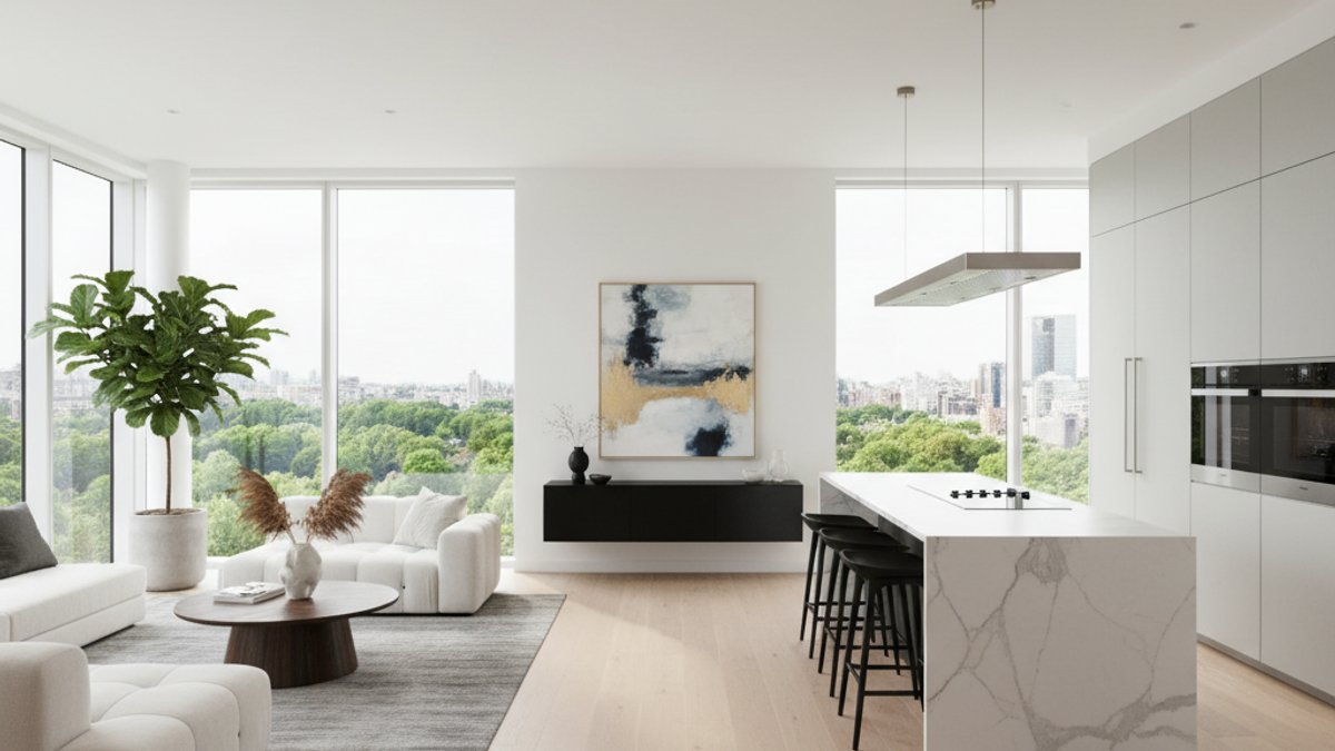 Thiết Kế Không Gian Mở Sàn Gỗ Liên Mạch Đón Sáng