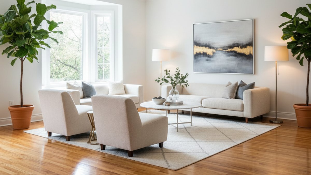 Vua Gỗ Bật Mí Bí Quyết 'Hồi Sinh' Sàn Gỗ Cũ: Đẹp Như Mới, Tiết Kiệm Tối Đa Phòng Khách Với Sàn Gỗ Đã Được Làm Mới