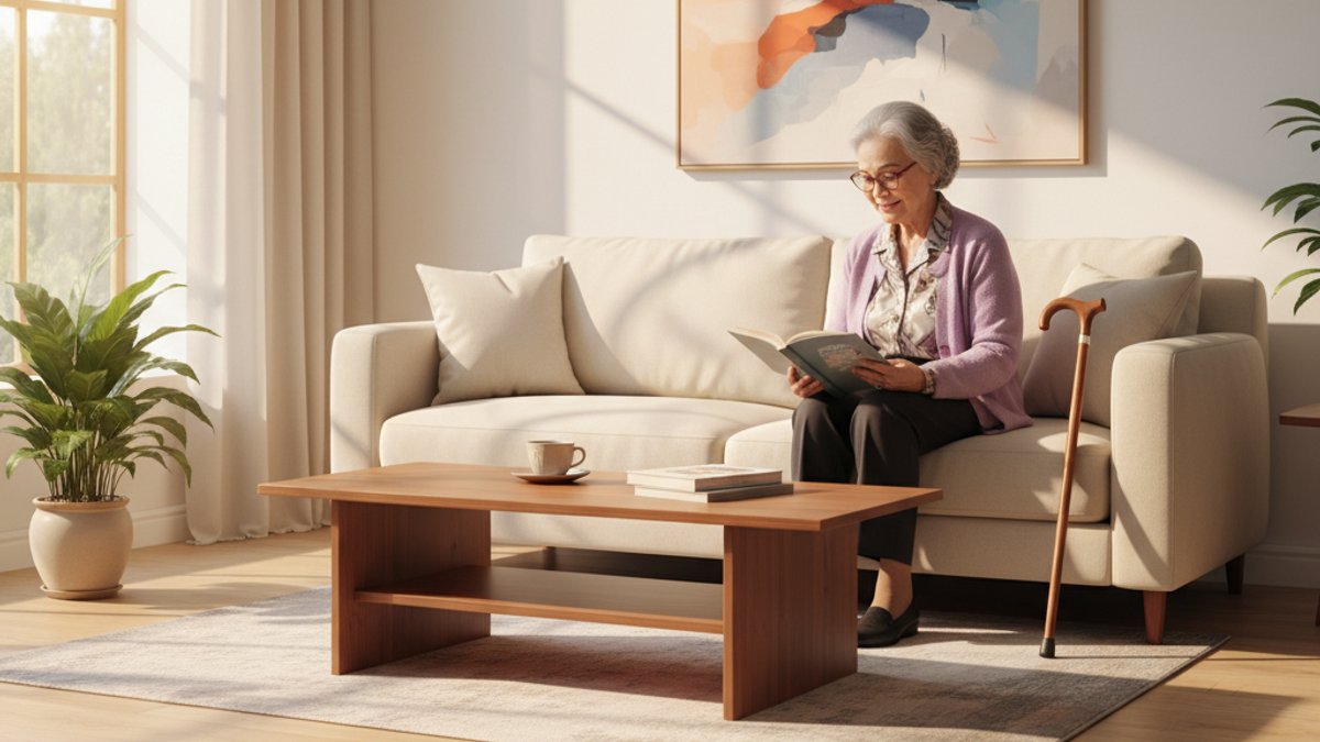 Sàn Gỗ An Toàn Cho Người Cao Tuổi &Amp; Người Khuyết Tật: Lựa Chọn Chống Trượt, Tiện Lợi Từ Vua Gỗ Phòng Khách Hiện Đại Với Sàn Gỗ Chống Trượt Cho Người Cao Tuổi