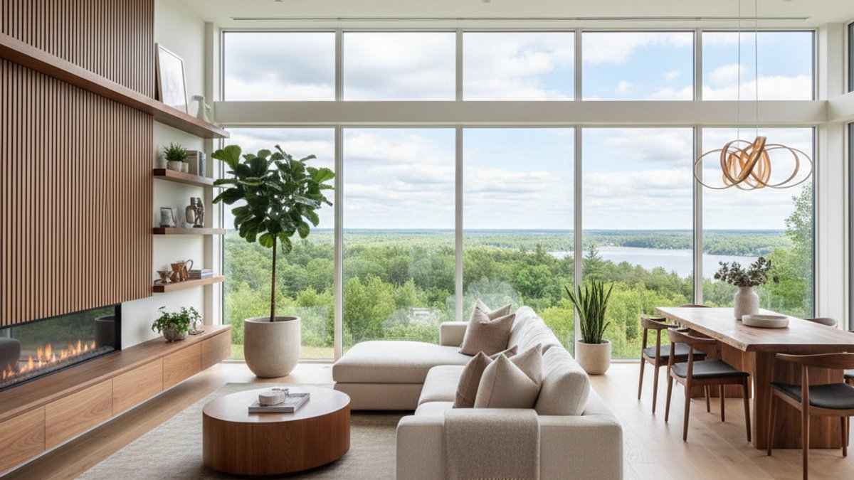 Nội Thất Nhà Ở Hiện Đại Với Sự Kết Hợp Hài Hòa Của Gỗ