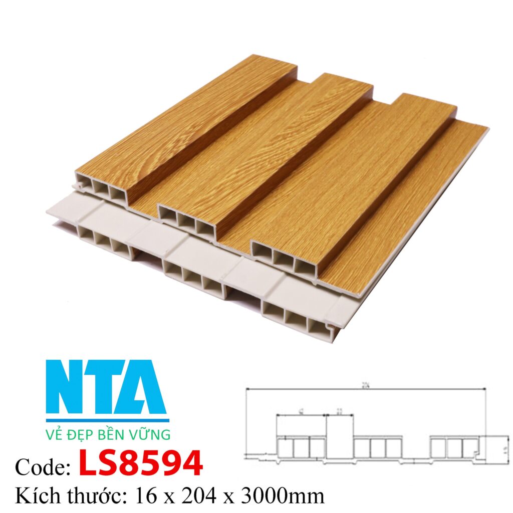 Lam Nhựa PVC 3 Sóng Thấp NTA LS8594