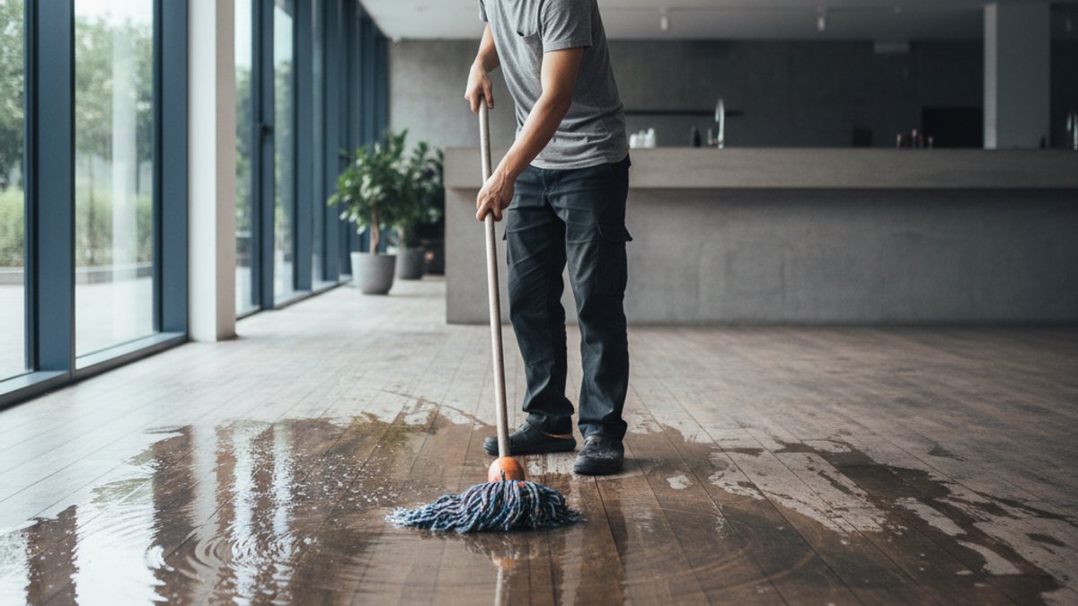 Sàn Gỗ Bị Đọng Nước Do Lau Nhà Quá Ướt