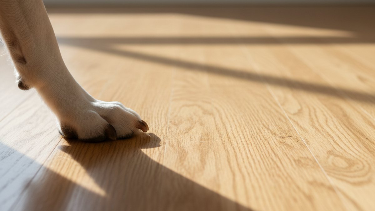 Móng Vuốt Chó Cưng Trên Sàn Gỗ