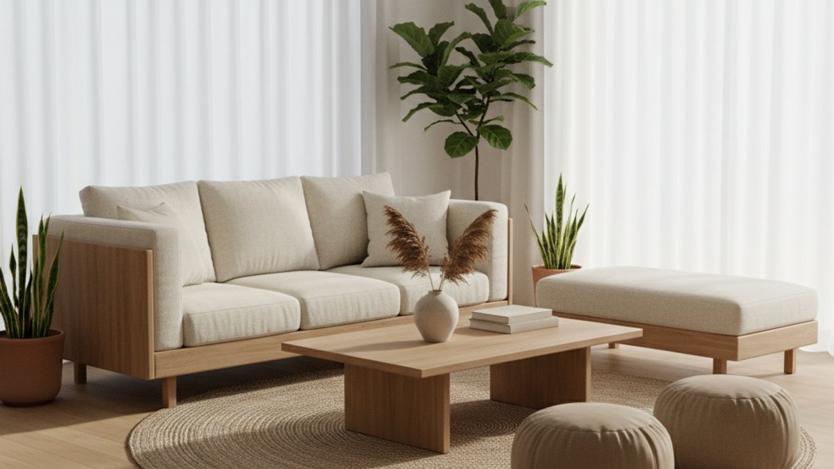 Không Gian Japandi Với Gỗ Tự Nhiên, Đồ Nội Thất Thấp Và Cây Xanh