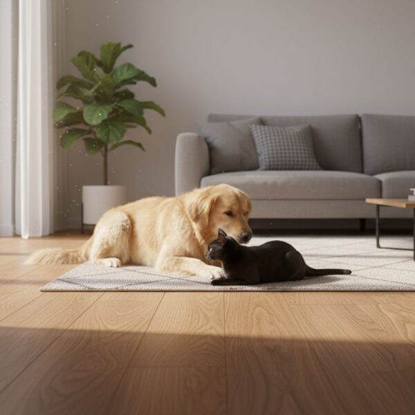 Nuôi Chó Mèo Thoải Mái: Bí Quyết Chọn Sàn Gỗ Chống Xước, Khử Mùi Từ Vua Gỗ