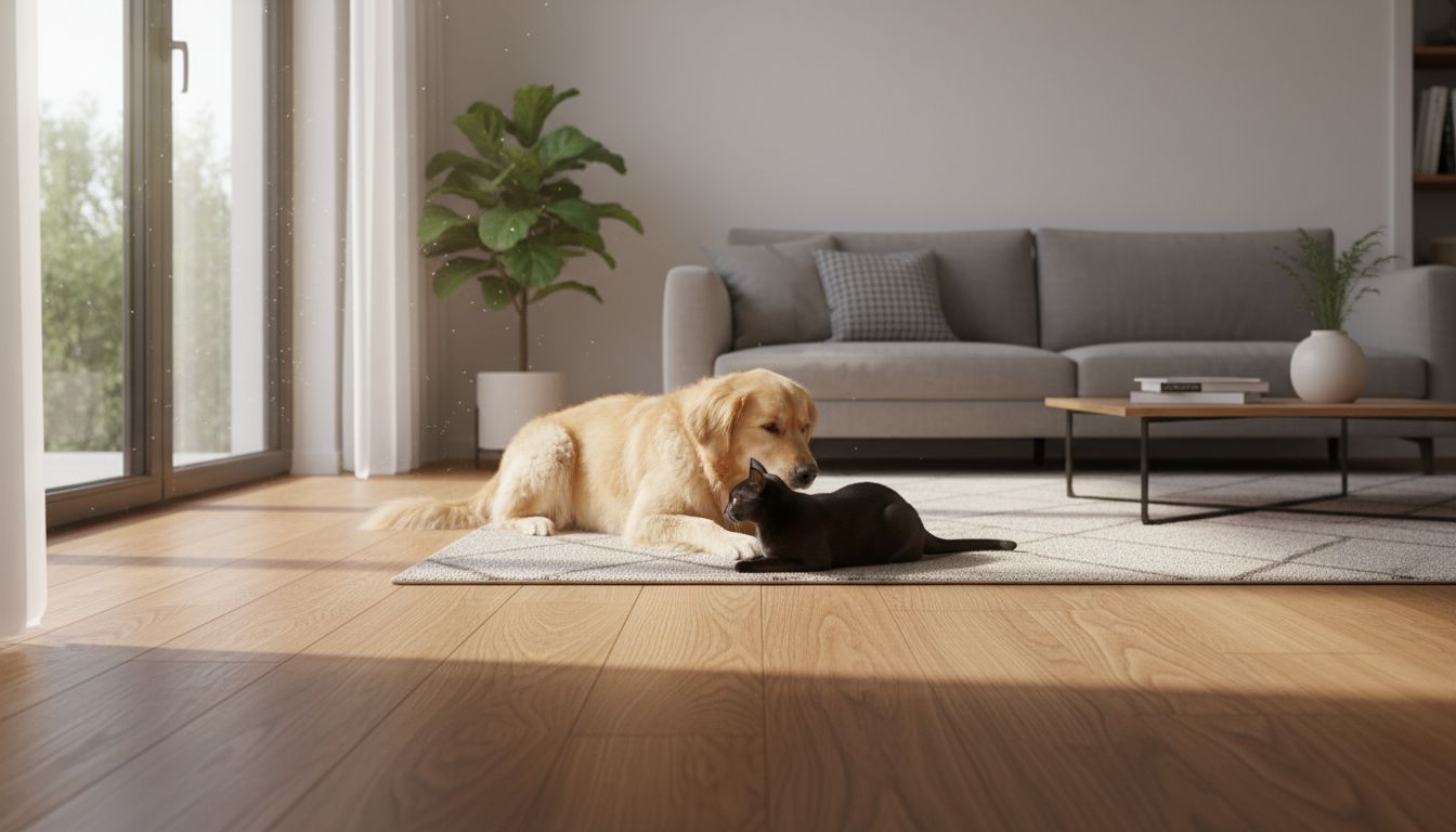 Nuôi Chó Mèo Thoải Mái: Bí Quyết Chọn Sàn Gỗ Chống Xước, Khử Mùi Từ Vua Gỗ Nuôi Chó Mèo Thoải Mái: Bí Quyết Chọn Sàn Gỗ Chống Xước, Khử Mùi Từ Vua Gỗ