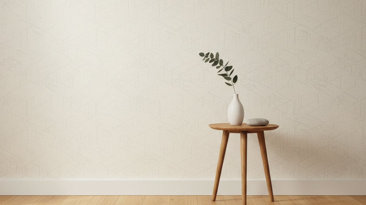 Giấy Dán Tường Phối Sàn Gỗ, Nội Thất Gỗ