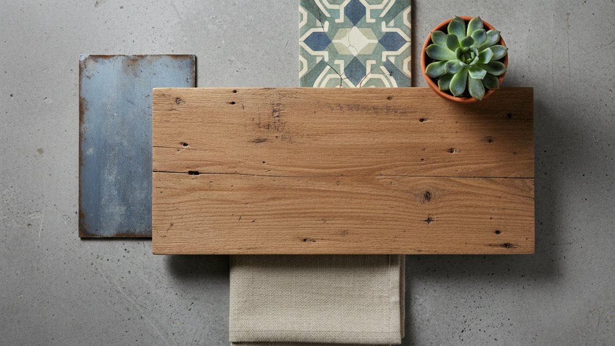 Các Vật Liệu Và Phong Cách Kết Hợp Với Gỗ Tái Chế/Giả Cũ