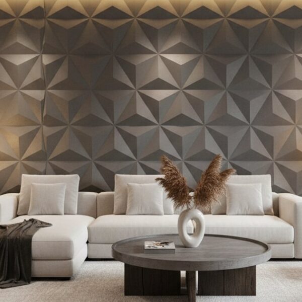 Phòng khách hiện đại trang trí giấy dán tường 3D