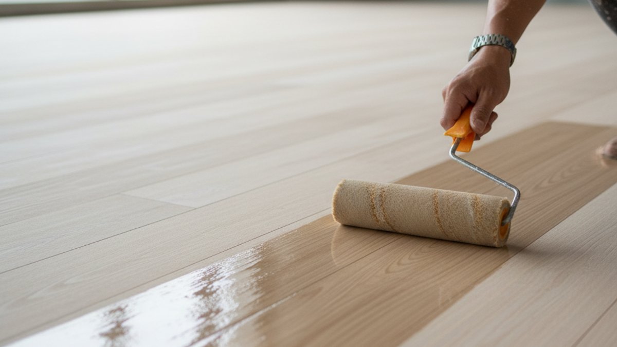 Vua Gỗ Bật Mí Bí Quyết 'Hồi Sinh' Sàn Gỗ Cũ: Đẹp Như Mới, Tiết Kiệm Tối Đa Phủ Lớp Bảo Vệ Sàn Gỗ Sau Khi Chà Nhám