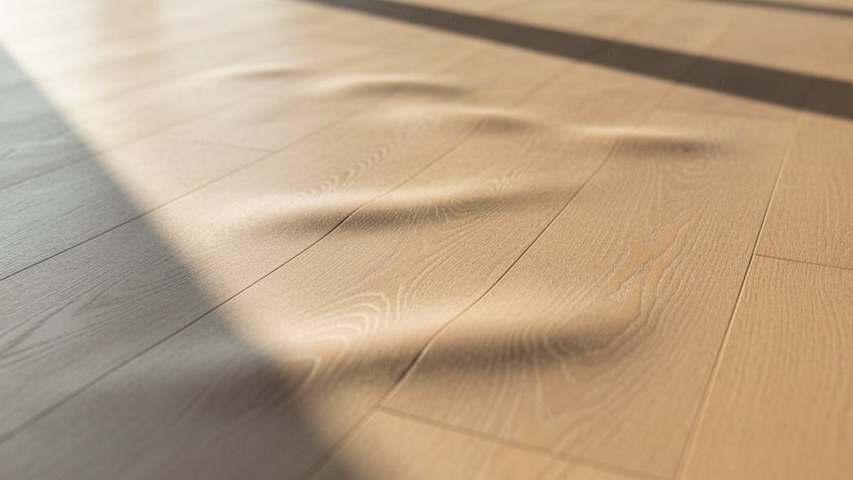 Hình Ảnh Sàn Gỗ Bị Cong Vênh Nhẹ