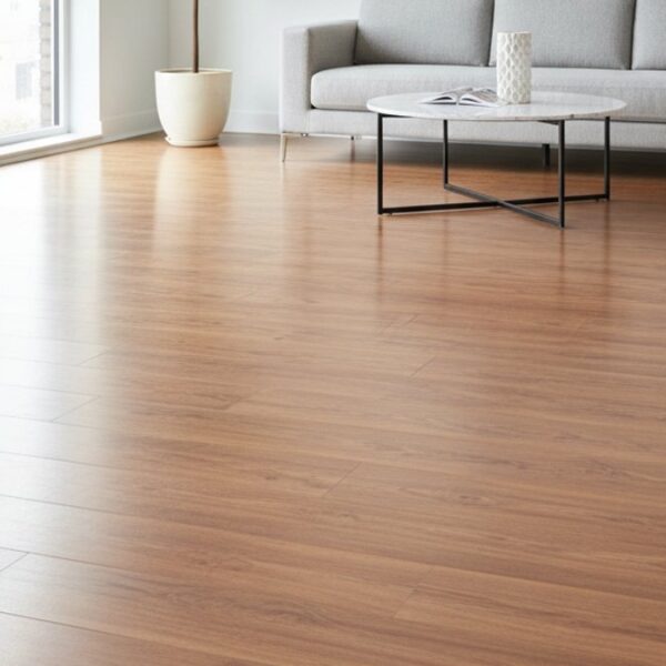 Sàn gỗ công nghiệp phòng khách hiện đại, thi công chuyên nghiệp