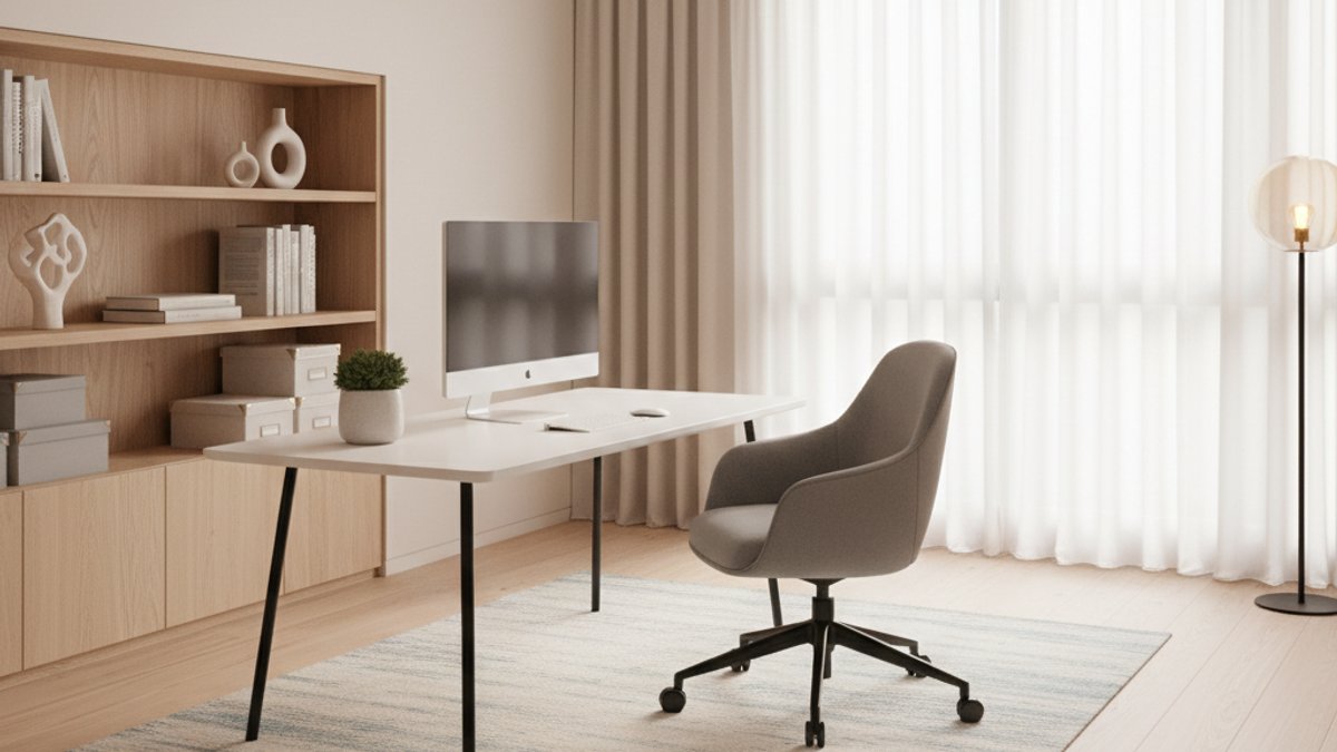 Văn Phòng Với Sàn Gỗ Công Nghiệp Vân Gỗ Sáng