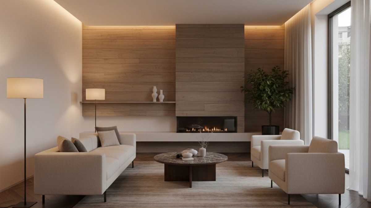 Giải Mã Tổng Chi Phí Lót Sàn Gỗ: Phân Tích Chi Tiết &Amp; Lập Ngân Sách Chuẩn Xác 2026 Phòng Khách Hiện Đại Với Sàn Gỗ Xương Cá Cao Cấp