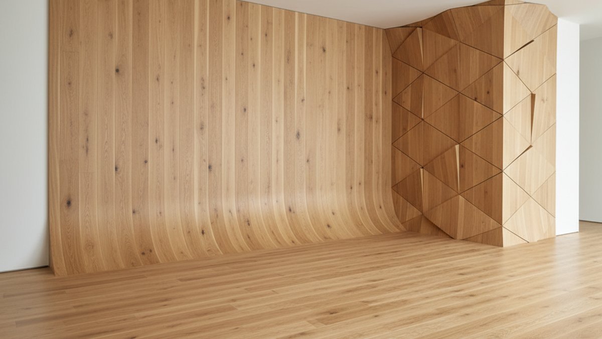 Kỹ Thuật Thi Công Sàn Gỗ Chuyên Biệt Cho Không Gian Kiến Trúc Phức Tạp: Từ Bo Cong Đến Cầu Thang Xoắn Ốc Sàn Gỗ Lắp Đặt Hoàn Hảo Đường Cong