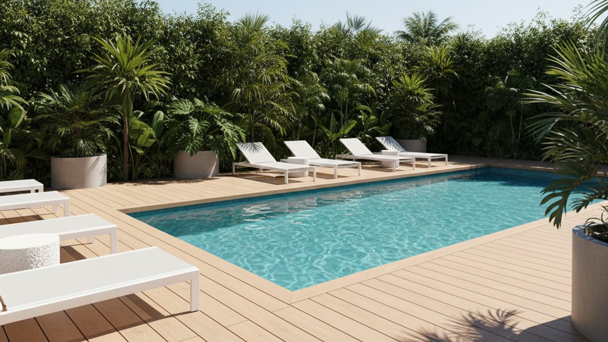 Sàn Gỗ Nhựa Wpc Bền Đẹp Quanh Hồ Bơi