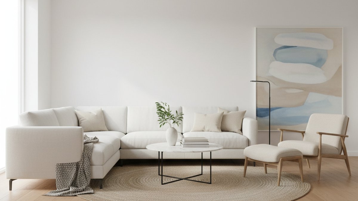 Sàn Gỗ Màu Sáng Phòng Khách Rộng Rãi