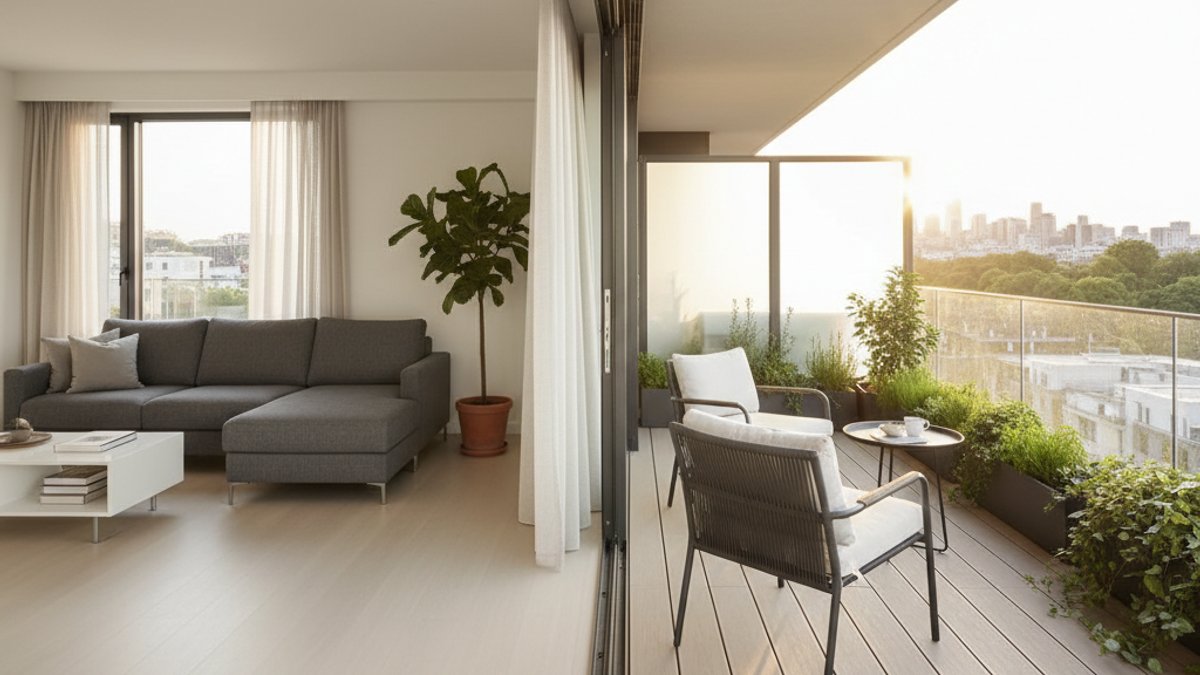 Sàn Gỗ Công Nghiệp Trong Nhà Và Sàn Gỗ Nhựa Ngoài Ban Công Chung Cư