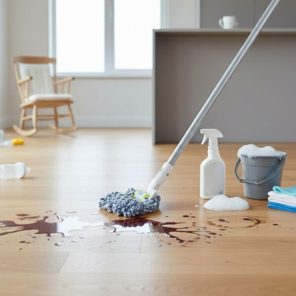 Sàn Nhà Dính Rượu Vang, Cà Phê? Bí Kíp Tẩy Sạch Mọi Vết Bẩn Cho Bố Mẹ Bỉm Sữa