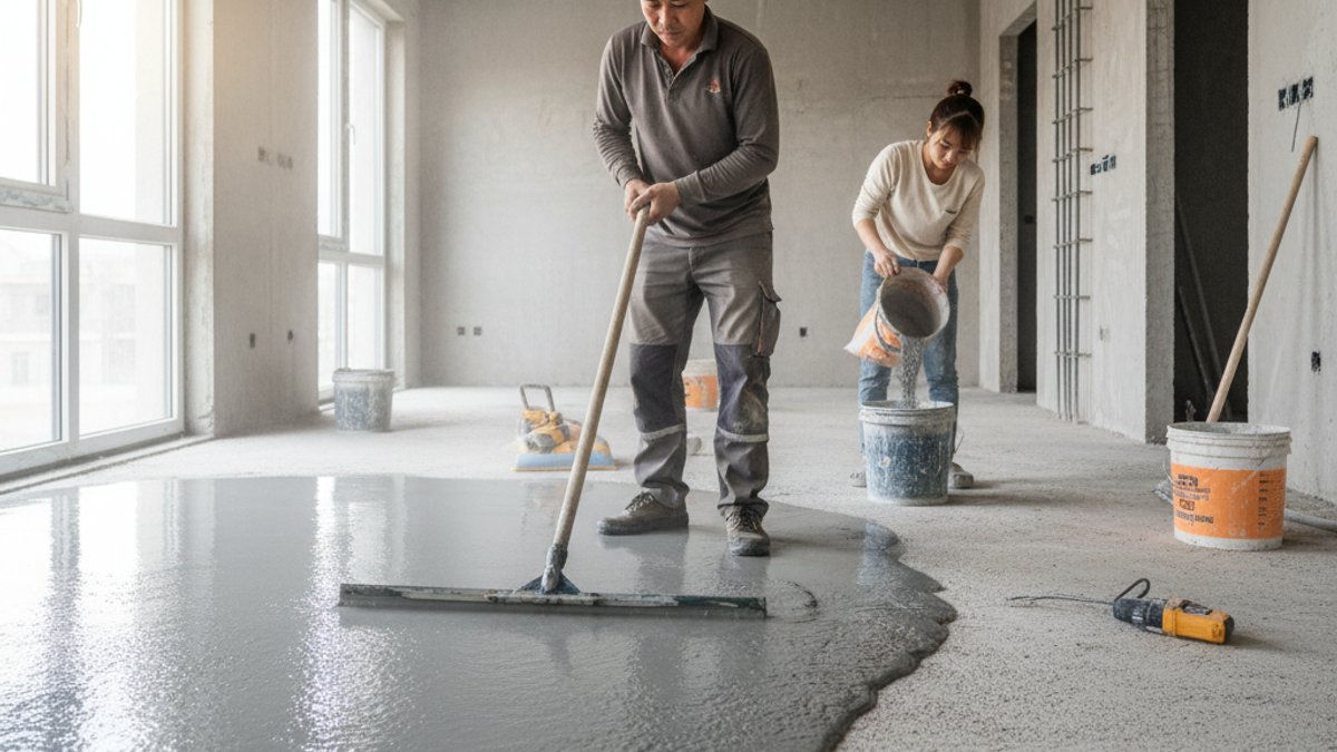 Thi Công Vữa Tự San Phẳng Nền Bê Tông