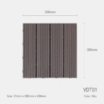 Vỉ Gỗ Nhựa Ngoài Trời VDT01-Brown